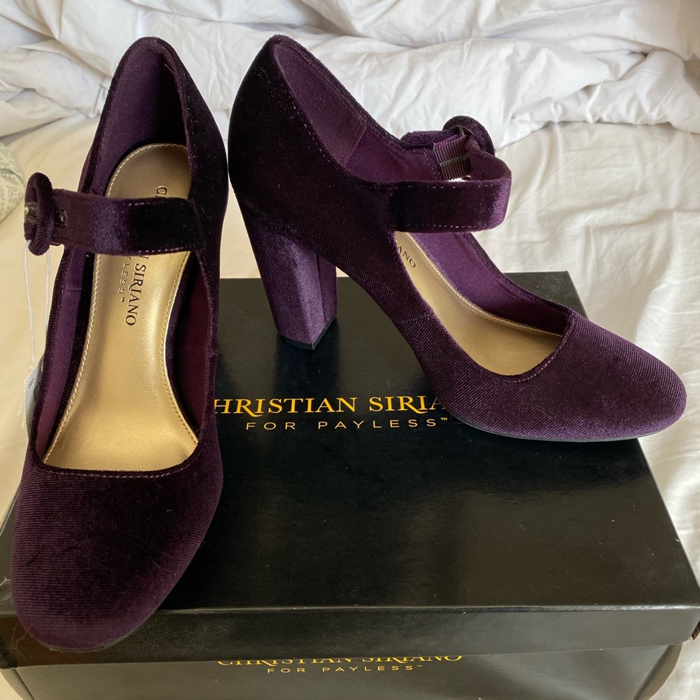 Velvet Purple Heels